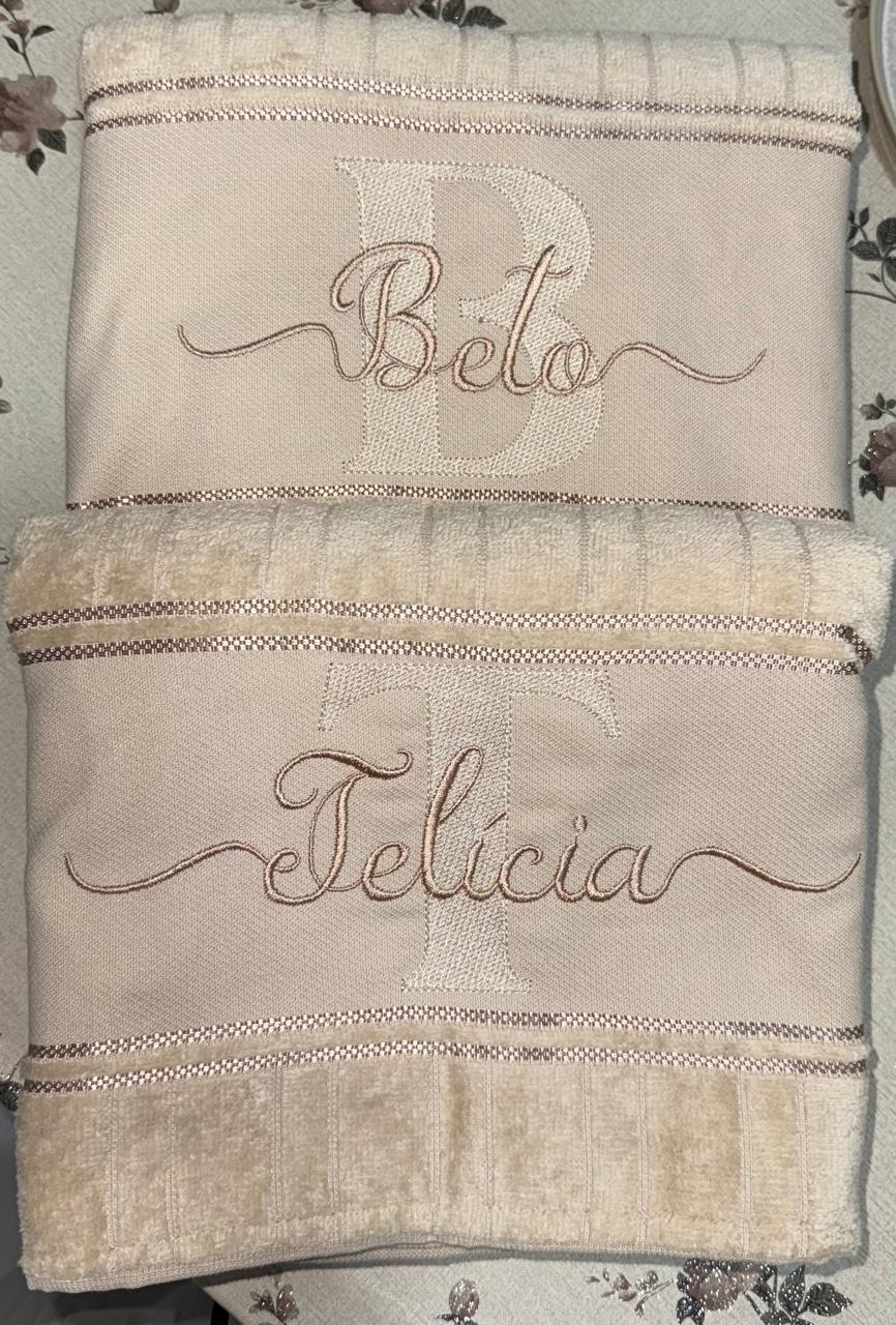 Toalhas bordadas Belo e Delícia